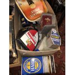 TWO BOXES OF PUBLIC HOUSE BEER PULL ADVERTISING COLLARS, OLD BREW XI , M& B,