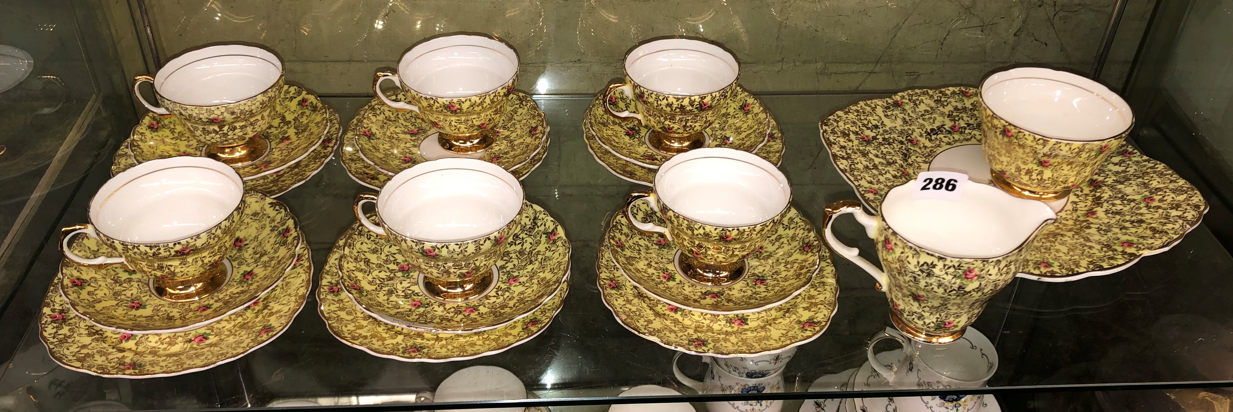 IMPERIAL CHINA ROSE CHINESE SIX PLACE TEA SERVICE