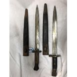 LATE 19TH CENTURY BAYONET AND ONE OTHER