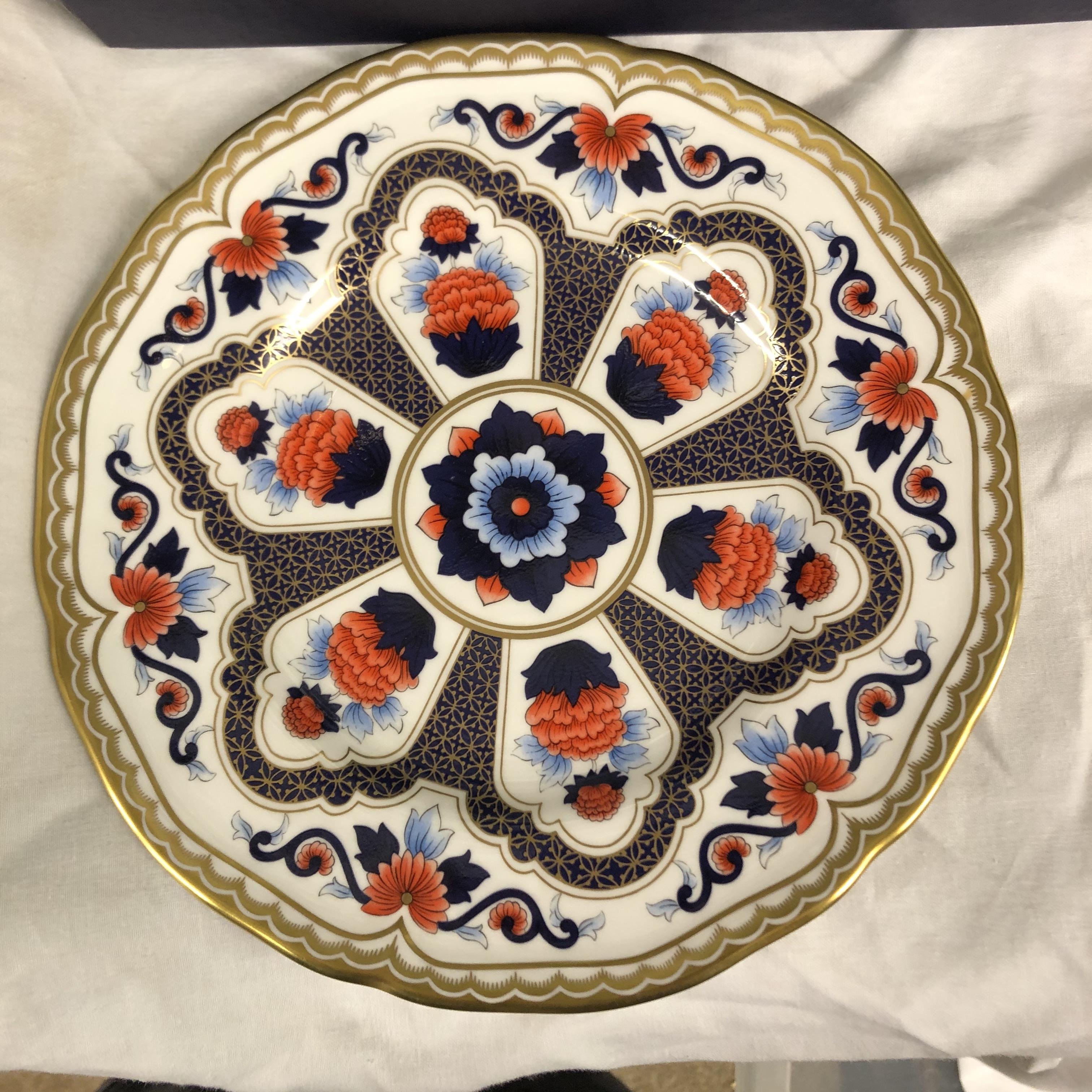 BOXED ROYAL WORCESTER IMARI STAR PLATE - Bild 2 aus 3