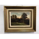 OIL ON CANVAS OF A FARMHOUSE LANDSCAPE FRAMED,