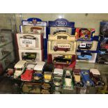 BOXED OXFORD DIECAST AND DAYS GONE BY VINTAGE ADVERTISING WAGONS, COACHES,