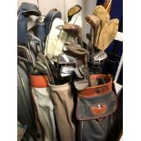 GOLF BAGS AND VARIOUS SETS AND PART SETS OF GOLF CLUBS