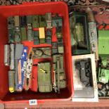 TWO BOXED DIECAST MILITARY TANK AND ARMORED CAR,