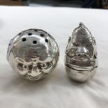 VICTORIAN SILVER NOVELTY CHINAMAN FACE PEPPERETTE 3.
