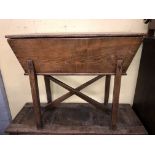 EARLY 19TH CENTURY ELM DOUGH BIN ON STAND