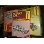 BOX OF HAYNES CAR OWNERS WORK SHOP MANUALS