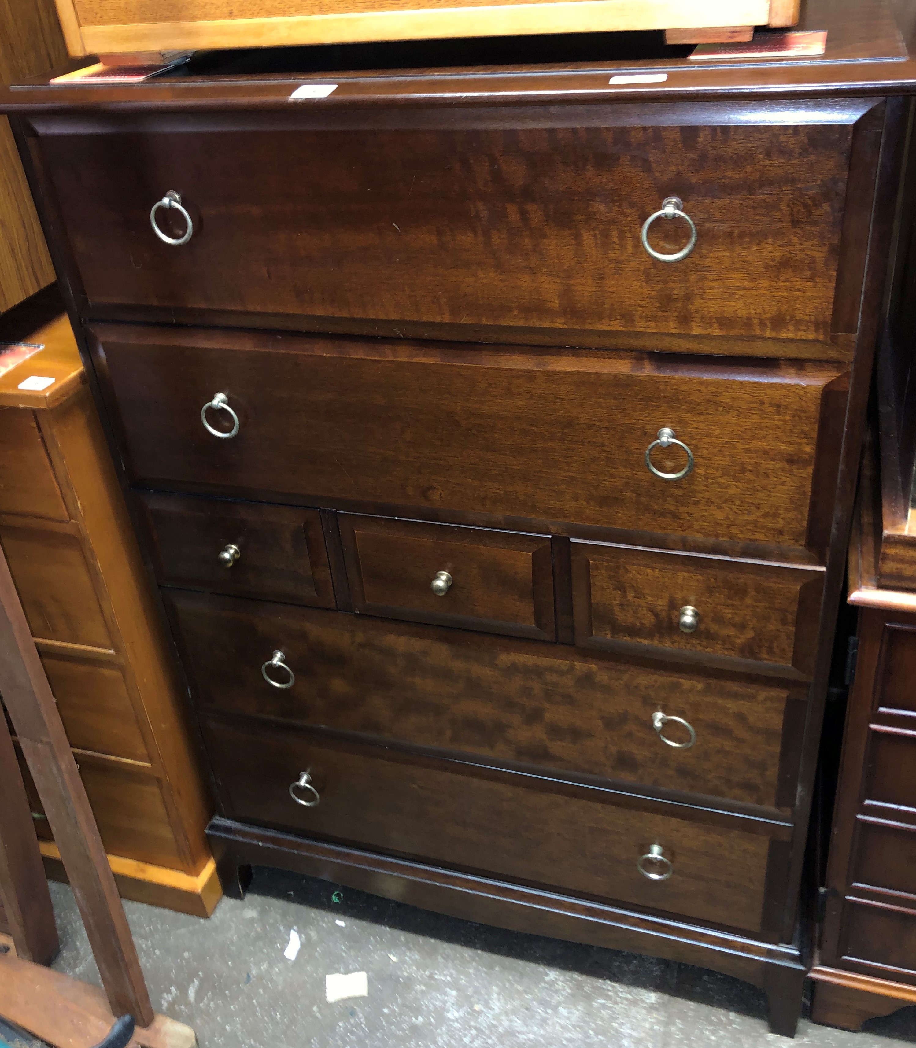 STAG MINSTREL SEVEN DRAWER TALL CHEST H 112 W 82 D 47CM APPROX