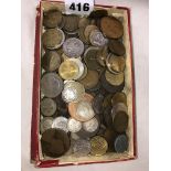 TRAY OF ASSORTED MAINLY GB PRE DECIMAL COINS