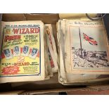 CARTON OF THE WAR ILLUSTRATED AND OTHER EPHEMERA, MANUSCRIPTS,