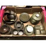 BOX OF POTTERY TEAWARES,