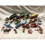 SELECTION OF DIECAST DINKY TOYS INCLUDING VAN WITH CAPSTON, HILLMAN HUSKY,