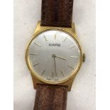 VINTAGE GENTS ROAMER WRISTWATCH ON LEATHER STRAP