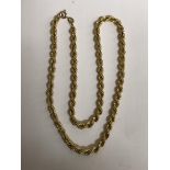 9CT GOLD DOUBLE ROPE TWIST CHAIN 8.9G APPROX.