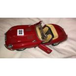 BURAGO RED JAGUAR E TYPE 1961 (MISSING REAR HEADLIGHT)