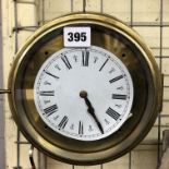 BRASS SHIP STYLE PORTAL CLOCK A/F 25CM D APPROX.