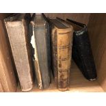 VICTORIAN/EDWARDIAN ERA PHOTOGRAPH ALBUMS AND ONE WITH SOME PORTRAIT PHOTO CARDS