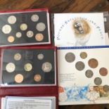 1991 UK PROOF COIN COLLECTION, 1992 UK PROOF COIN COLLECTION, ALONG WITH POUNDS,