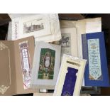A4 BINDER OF VARIOUS WOVEN BOOKMARKS AND OTHERS BY CASH'S