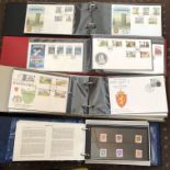 FOUR BINDERS OF OFFICIAL POSTAL FIRST DAY COVERS FOR ISLE OF MAN,