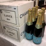 TWO CASES OF LANTZ 6 X 075ML BRUT CHAMPAGNE AND ANOTHER FIVE BOTTLES
