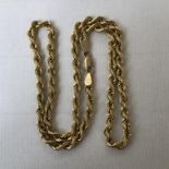 9CT GOLD DOUBLE ROPE TWIST CHAIN WITH LOBSTER CLAW CLASP 3.