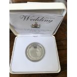 PRINCE WILLIAM ARTHUR PHILIP LOUISE OF WALES ROYAL WEDDING PROOF COIN