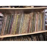 SHELF OF VINYL RECORDS, MAINLY JAZZ - BENNY GOODMAN, SIDNEY BECHET, HUMPHREY LYTTLETON,