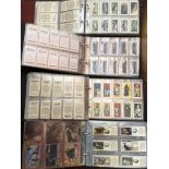 FOUR BINDERS OF VARIOUS COLLECTORS CARDS - TOBACCO GRANDEE AND CIGARETTE TOBACCO SERIES,