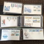 THREE BINDERS OF OFFICIAL POSTAL FIRST DAY COVERS FOR ISLE OF MAN,