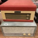 VINTAGE DANSETTE VIVA AND OTHER DANSETTE TABLETOP RECORDS PLAYERS AND TWO CASES OF 78S AND RECORDS