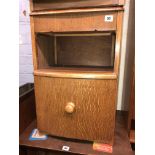 PAIR OF OAK 1960S BEDSIDE CUPBOARDS (DIMENSIONS-W.41CM,H.66CM,D.