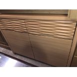 BEECH CUPBOARD FITTED WITH TWO FRIEZE DRAWERS (DIMENSIONS-W.96CM,H.75CM,D.