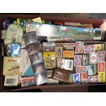 VINTAGE SUITCASE OF VARIOUS MATCHBOXES AND BOOKLETS AND AN A4 BINDER OF VARIOUS COMMEMORATIVE AND