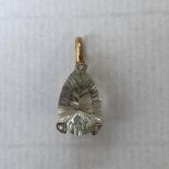 9CT GOLD PEAR SHAPED TOPAZ PENDANT