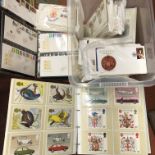 BOX OF VARIOUS JERSEY AND GUERNSEY FIRST DAY COVERS,