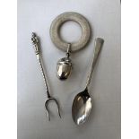 SILVER PICKLE FORK,