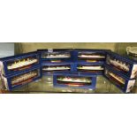 ATLAS COLLECTION DIECAST MODELS OF OCEAN LINERS INCLUDING NORMANDIE, QUEEN MARY, OLYMPIC,