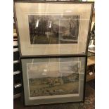 LITHOGRAPHIC PRINT ENTITLED THE SOUTHWOLD EQUESTRIAN HUNT SIGNED PENCIL LIONEL EDWARDS F/G AND THE