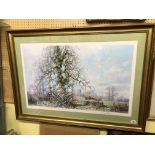 DAVID SHEPHERD PRINT EN TITLED THIS ENGLAND WITH BLIND PROOF STAMP SIGNED BY THE ARTIST F/G 85CM X