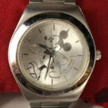 DISNEYLAND RESORT PARIS STAINLESS STEEL MICKEY MOUSE WRIST WATCH