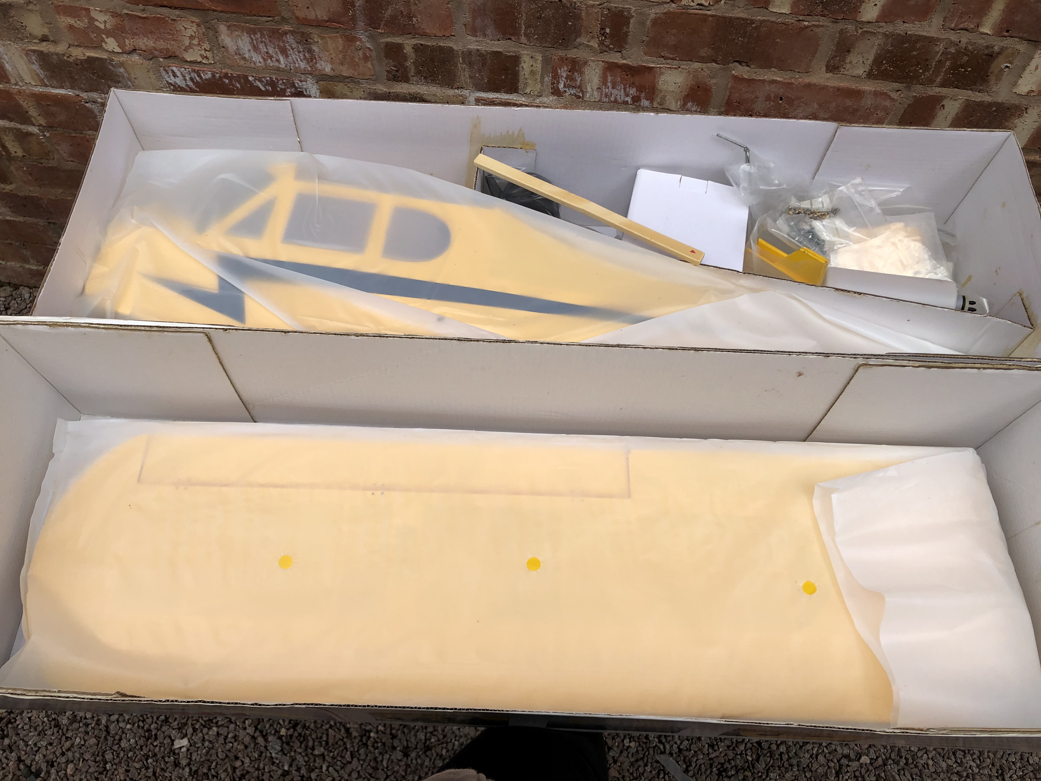 BOXED HYPER J3 CUB SEMI SCALE ALMOST READY TO FLY MODEL KIT, - Image 6 of 6