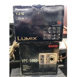 SANYO VPC DIGITAL CAMERA AND A PANASONIC TZ5 LUMIX DIGITAL CAMERA