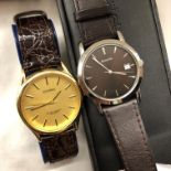 ACCURIST WRIST WATCH ON LEATHER STRAP AND A SEKONDA WATER RESISTANT QUARTZ WRIST WATCH