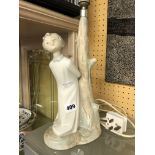 SPANISH PORCELAIN FIGURAL TABLE LAMP 37CM H APPROX