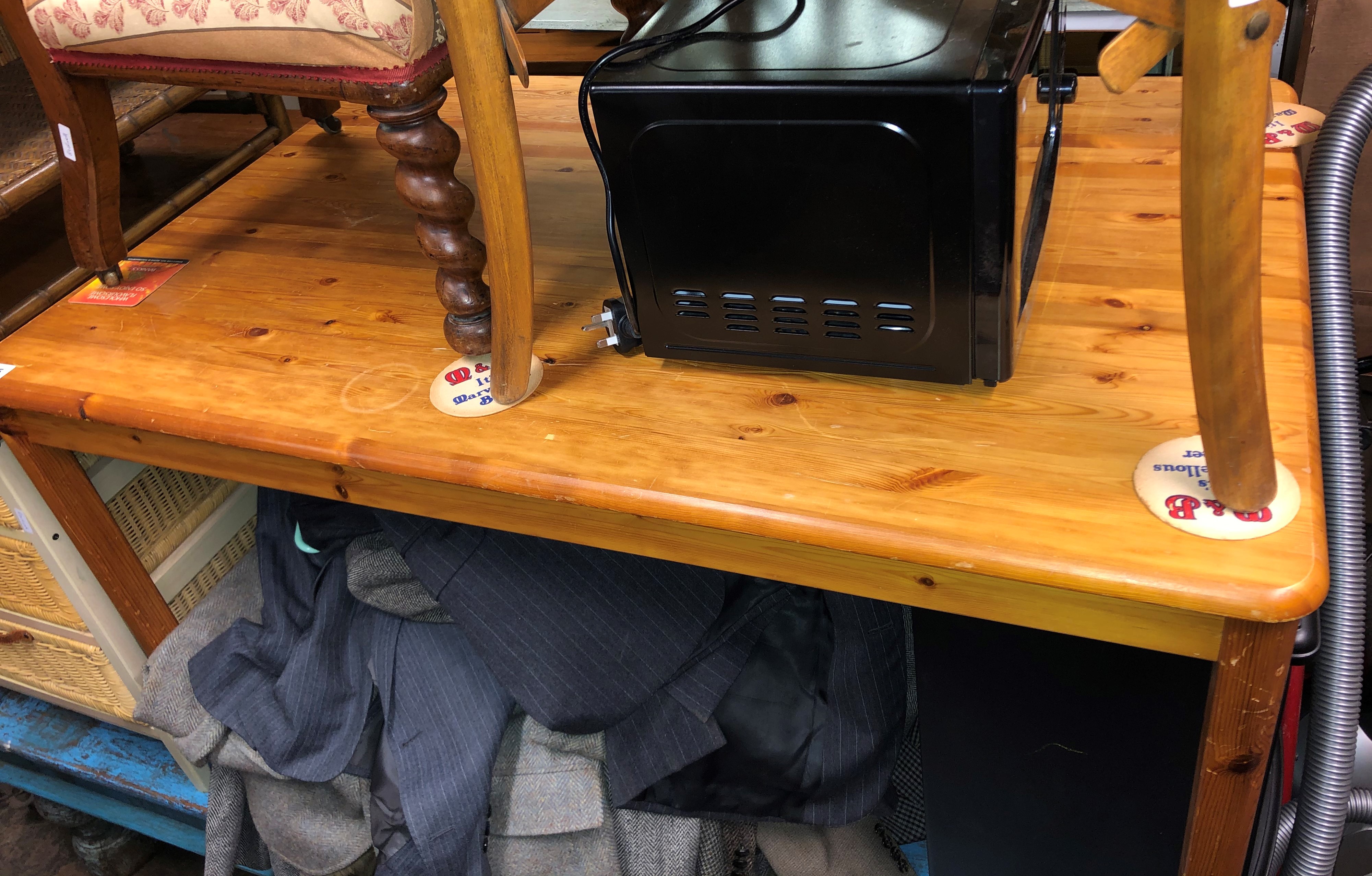 RECTANGULAR PINE KITCHEN TABLE