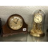 ROTHERAMS MANTLE TIMEPIECE AND A KUNDO ANNIVERSARY STYLE CLOCK