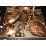 COPPER GRADUATED LADLES, SKIMMER,