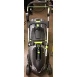 G TECH CORDLESS LAWN MOWER (WITH TWO CHARGERS AND GRASS BOX)