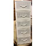 PLASTIC STACKING FIVE DRAWER CHEST
